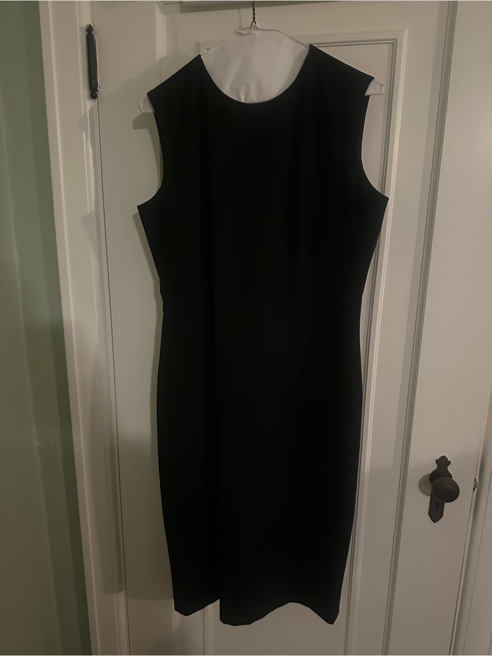 Black Sleeveless Midi Sheath Dress - Brand Unspecified